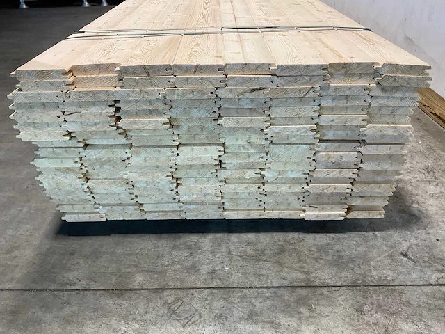 Vuren blokhutprofiel mes- en groef 330x14,5x2,8 cm (150x) - afbeelding 6 van  8