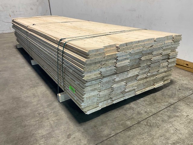 Vuren blokhutprofiel mes- en groef 330x14,5x2,8 cm (75x) - afbeelding 5 van  8