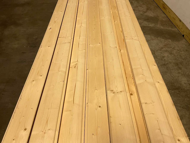 Vuren blokhutprofiel mes- en groef 420x14,5x4,5 cm (30x) - afbeelding 3 van  6