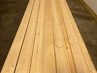 Vuren blokhutprofiel mes- en groef 420x14,5x4,5 cm (30x) - afbeelding 3 van  6
