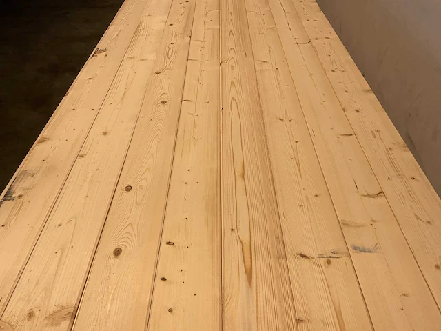 Vuren blokhutprofiel mes- en groef 480x14,5x2,8 cm (100x) - afbeelding 3 van  7