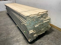Vuren blokhutprofiel mes- en groef 480x14,5x2,8 cm (100x) - afbeelding 4 van  7