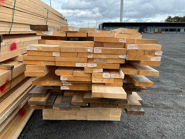 Vuren bouwhout ruw en geschaafd +/-7m3 - afbeelding 2 van  16
