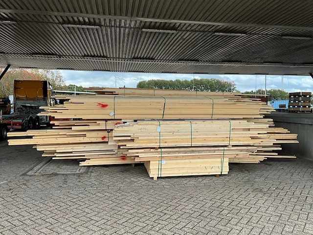 Vuren bouwhout ruw en geschaafd +/-7m3 - afbeelding 9 van  16