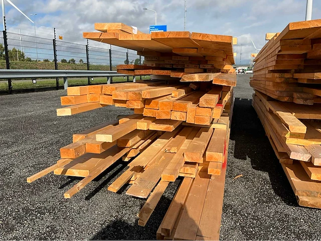 Vuren bouwhout ruw en geschaafd +/-7m3 - afbeelding 3 van  14