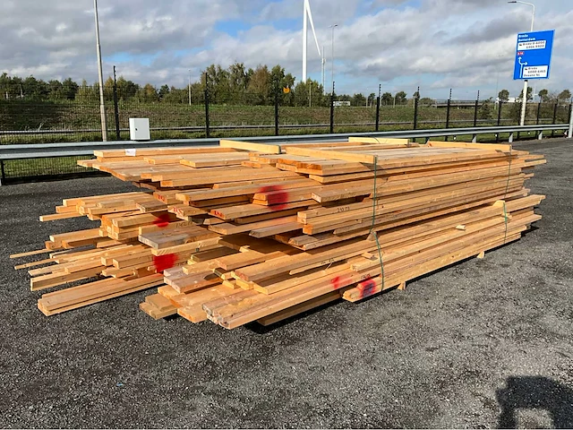 Vuren bouwhout ruw en geschaafd +/-7m3 - afbeelding 1 van  14