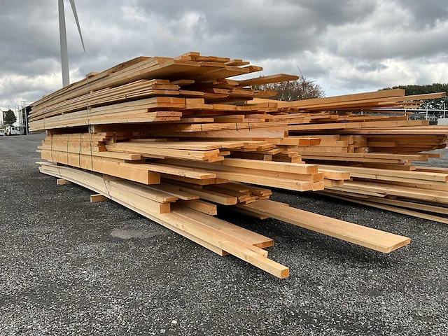 Vuren bouwhout ruw en geschaafd +/-7m3 - afbeelding 3 van  16