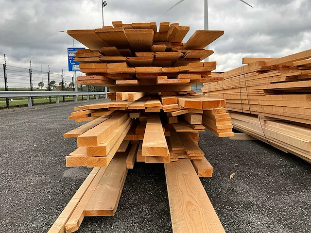 Vuren bouwhout ruw en geschaafd +/-7m3 - afbeelding 4 van  16