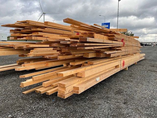 Vuren bouwhout ruw en geschaafd +/-7m3 - afbeelding 16 van  16