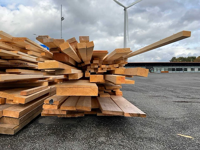 Vuren bouwhout ruw en geschaafd +/-7m3 - afbeelding 2 van  16