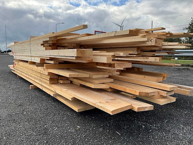 Vuren bouwhout ruw en geschaafd +/-7m3 - afbeelding 3 van  16