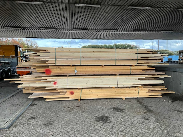 Vuren bouwhout ruw en geschaafd +/-7m3 - afbeelding 9 van  16