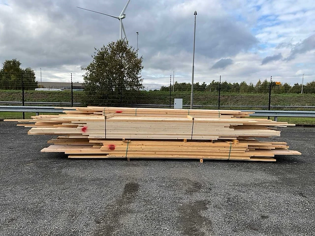 Vuren bouwhout ruw en geschaafd +/-7m3 - afbeelding 10 van  16