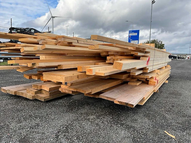 Vuren bouwhout ruw en geschaafd +/-7m3 - afbeelding 16 van  16
