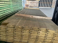 Vuren channelsising groen geïmpregneerd 3200x145x18mm (160x) - afbeelding 1 van  3
