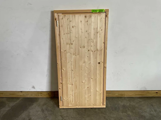 Vuren dichte deur met kozijn 76x154 cm (10x) - afbeelding 1 van  10