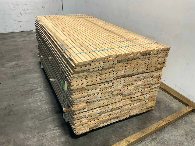 Vuren dubbel triple profiel 224x14,2x2,7 cm (232x) - afbeelding 1 van  6