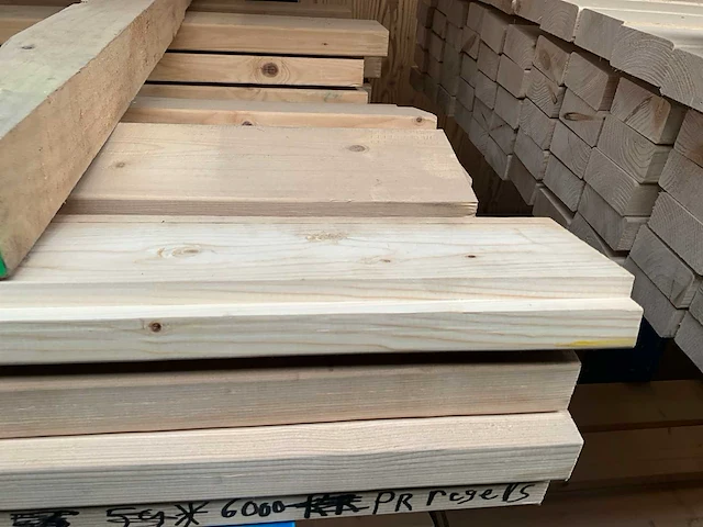 Vuren geschaafd sls balk met sponning (38x120mm) (25x) - afbeelding 4 van  4