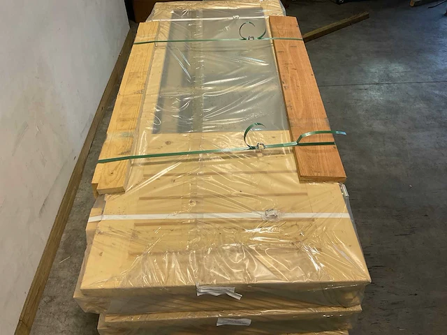Vuren glasdeur dubbel voor tuinhuis - afbeelding 3 van  6