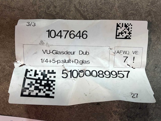 Vuren glasdeur dubbel voor tuinhuis - afbeelding 2 van  6