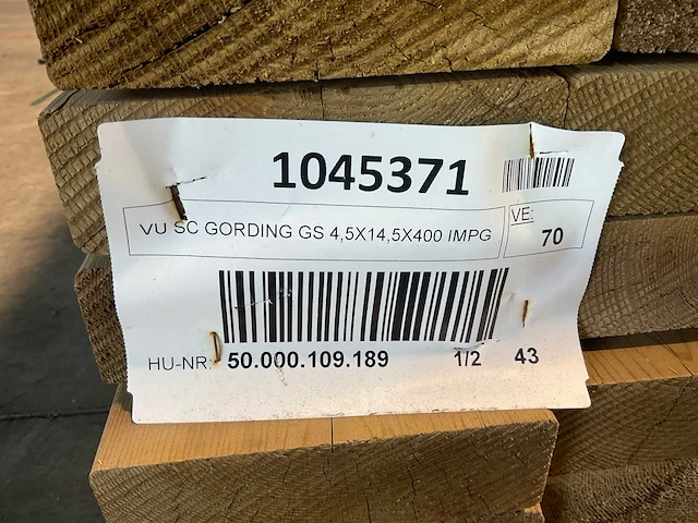 Vuren gording van 400x14,5x4,5 cm (35x) - afbeelding 5 van  6
