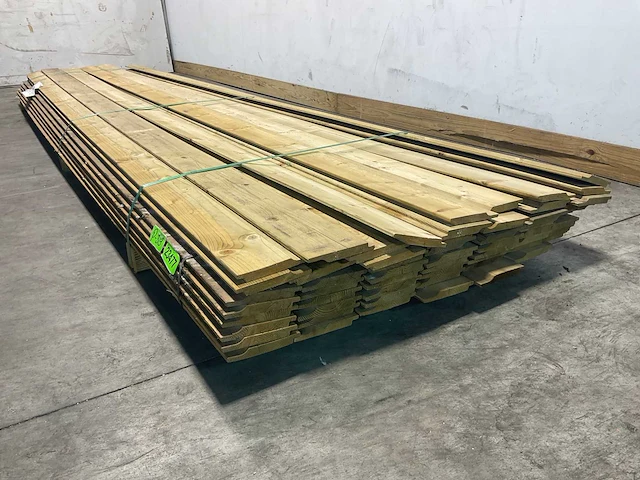 Vuren halfhout rabat geïmpregneerd 420x15x2 cm (56x) - afbeelding 5 van  7