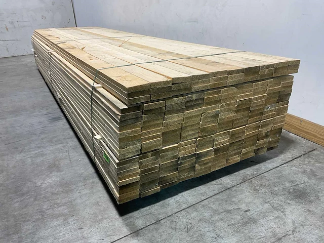 Vuren lat 390x10x2,2 cm (100x) - afbeelding 5 van  6