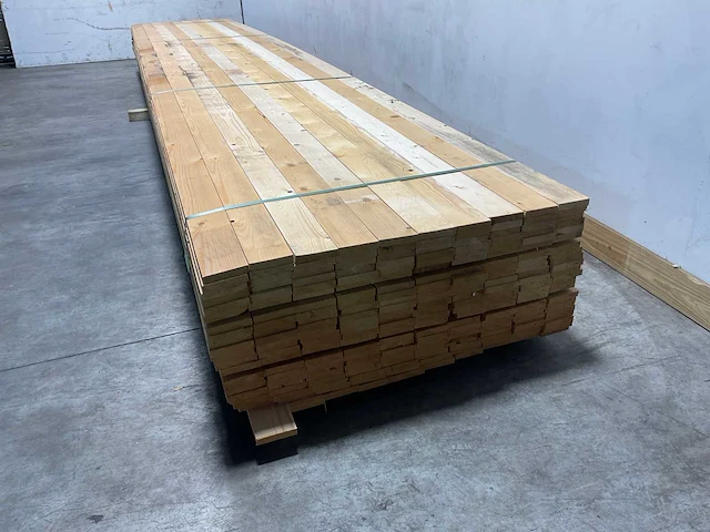 Vuren lat 540x10x2,2 cm (90x) - afbeelding 2 van  5