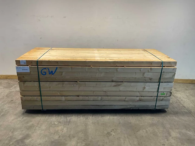 Vuren paal 300x9.8x9.8 cm (25x) - afbeelding 2 van  6