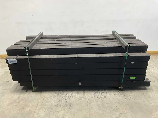 Vuren paal geschaafd zwart geïmpregneerd 250x12x12 cm (20x) - afbeelding 2 van  6
