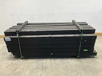 Vuren paal geschaafd zwart geïmpregneerd 250x12x12 cm (20x) - afbeelding 2 van  6