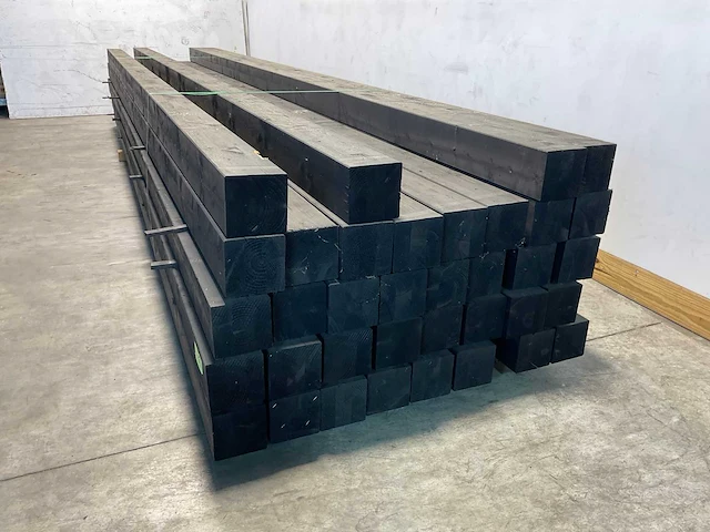 Vuren paal verlijmd geschaafd 500x12x12 cm (15x) - afbeelding 2 van  5