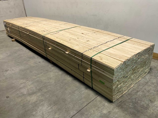 Vuren panlat geschaafd - 480x3,8x1,1 cm (450x) - afbeelding 1 van  7