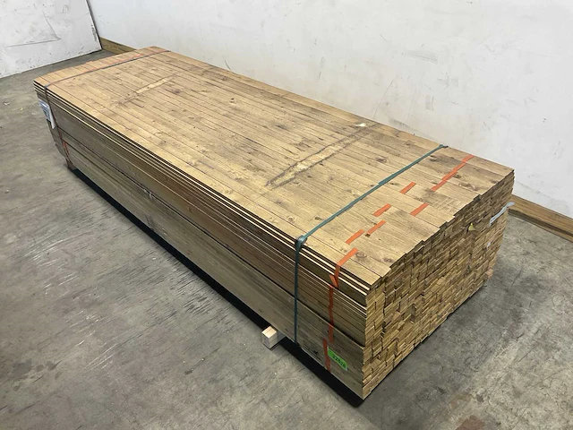 Vuren panlat geschaafd 270x5x2.2 cm (250x) - afbeelding 2 van  6