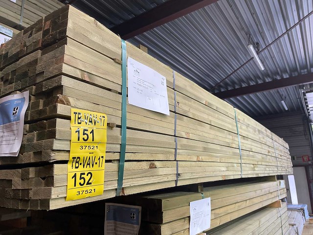 Vuren panlatten groen geïmpregneerd 3900x42x22mm (300x) - afbeelding 2 van  3