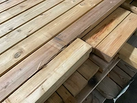 Vuren picknicktafel met open instap - 240x70x78 cm - afbeelding 7 van  8
