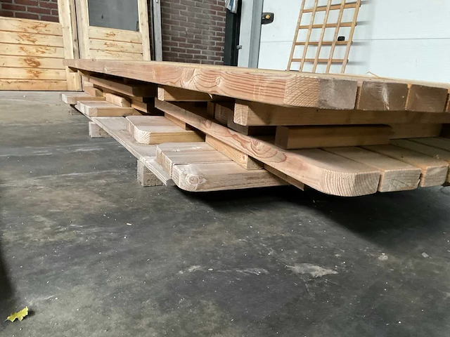 Vuren picknicktafel met open instap - 240x70x78 cm - afbeelding 8 van  8