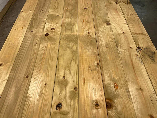 Vuren plank 225x13,8x1,7 cm (384x) - afbeelding 4 van  8