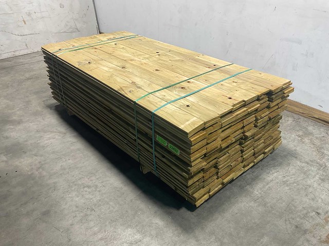 Vuren plank 225x13,8x1,7 cm (384x) - afbeelding 2 van  8