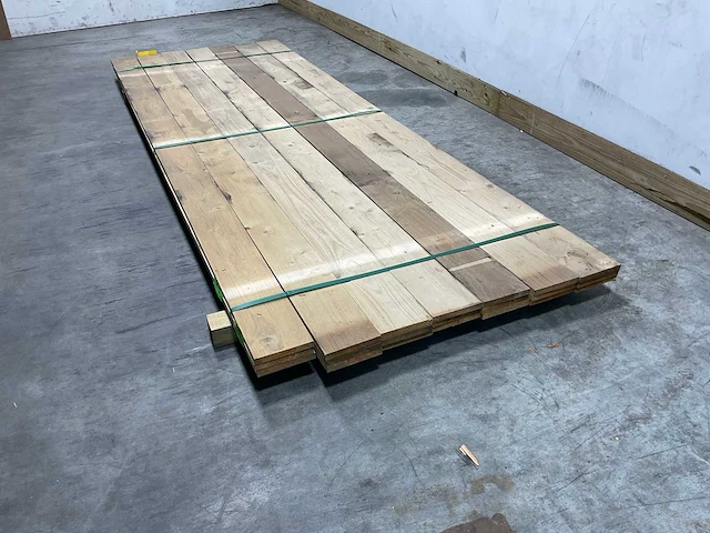 Vuren plank 300x14,5x2 cm (21x) - afbeelding 1 van  5