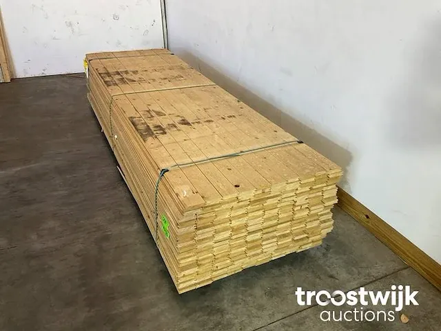 Vuren plank 300x9.5x2 cm - afbeelding 2 van  5