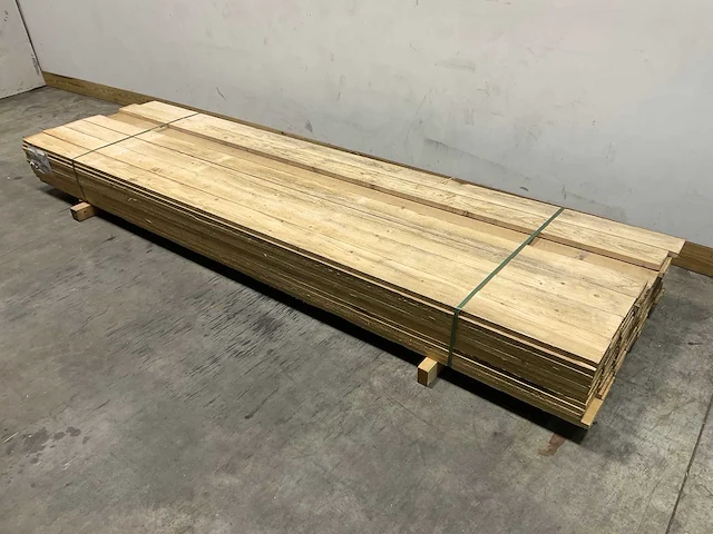 Vuren plank 330x13,5x2,2 cm (76x) - afbeelding 1 van  6