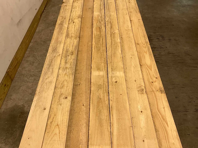 Vuren plank 330x13,5x2,2 cm (76x) - afbeelding 3 van  6