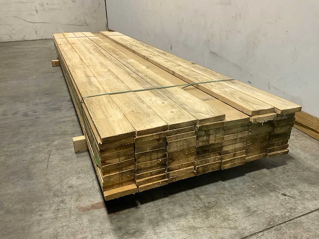 Vuren plank 330x13,5x2,2 cm (76x) - afbeelding 5 van  6