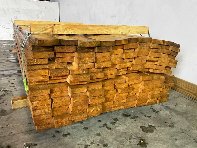 Vuren plank 360x10x3,2 cm (25x) - afbeelding 4 van  5
