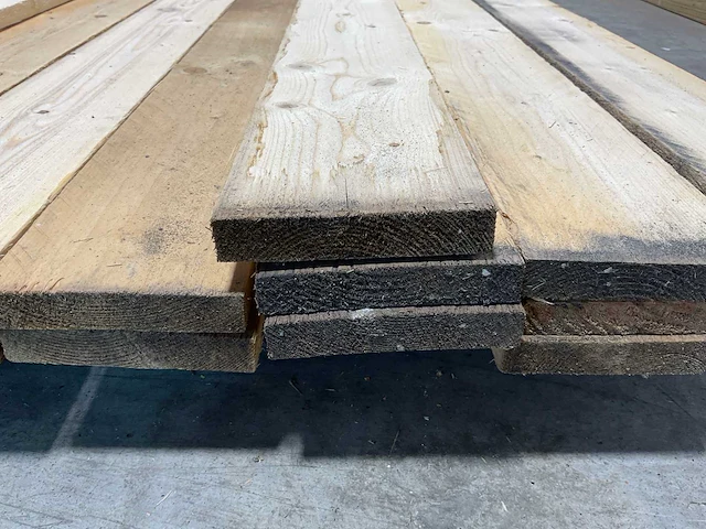 Vuren plank 360x12,5x2,5 cm (21x) - afbeelding 5 van  6
