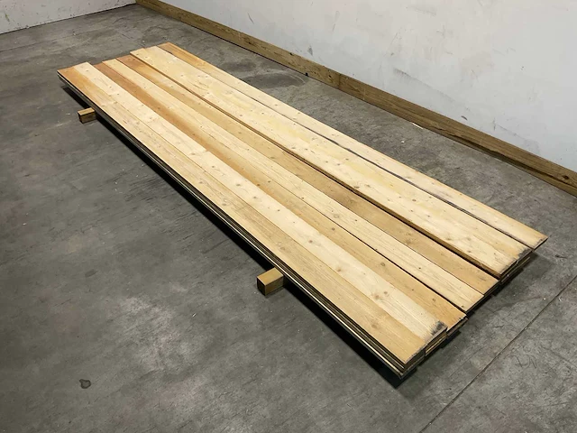 Vuren plank 360x12,5x2,5 cm (21x) - afbeelding 2 van  6