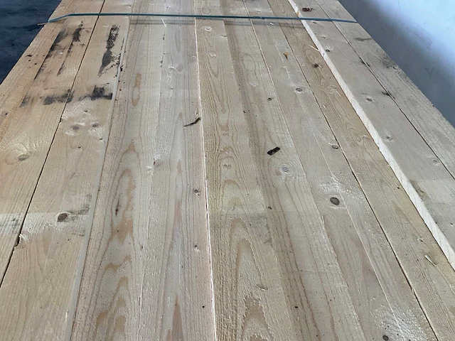 Vuren plank 390x10x2,2 cm (20x) - afbeelding 3 van  5
