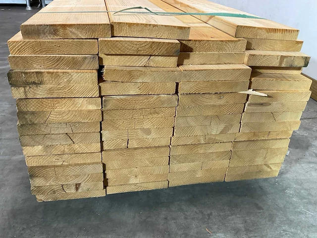 Vuren plank 390x23.5x3.7 cm (4x) - afbeelding 3 van  5