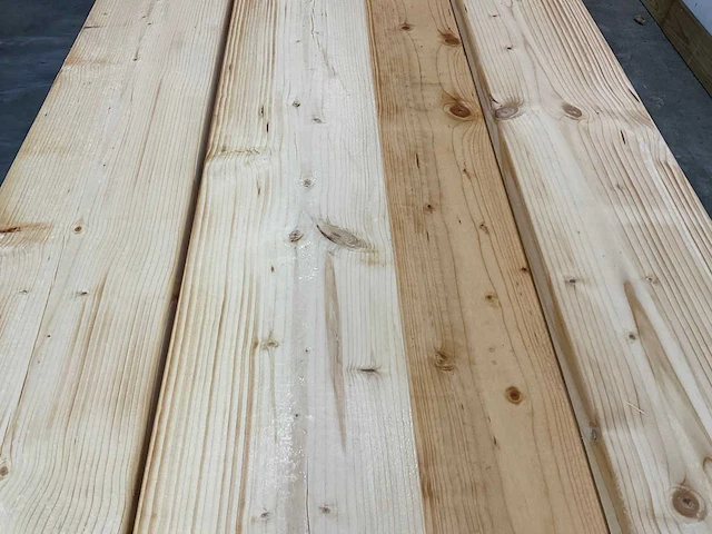 Vuren plank 390x23.5x3.7 cm (4x) - afbeelding 4 van  5